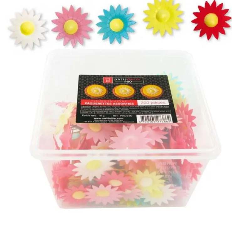 Pâquerettes assorties en azyme (x200)-Cerf Dellier Outlet