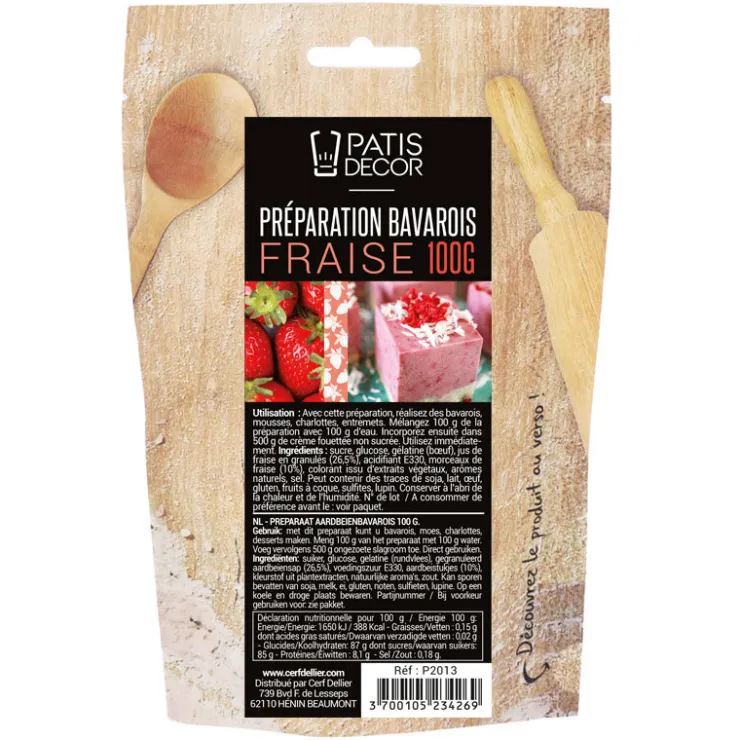 Préparation bavarois Fraise-Cerf Dellier Clearance
