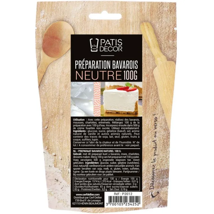 Préparation bavarois Gel Neutre-Cerf Dellier Clearance