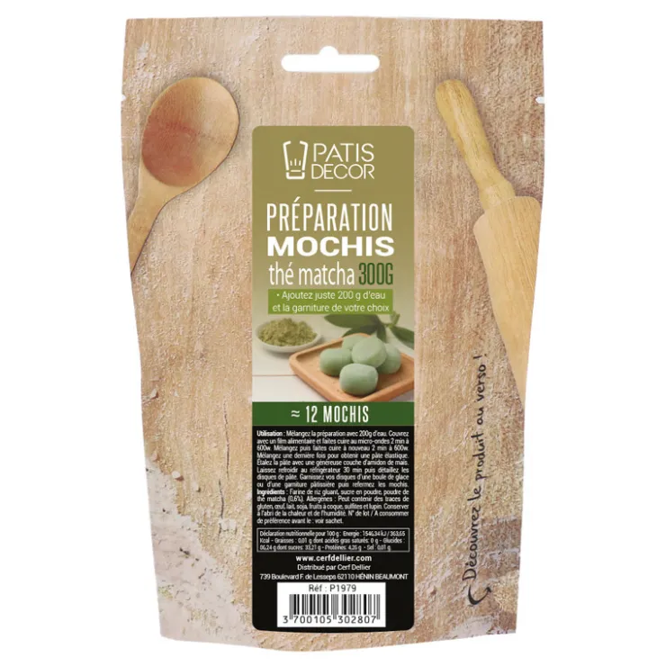 Préparation mochis thé matcha 300 g-Cerf Dellier Hot