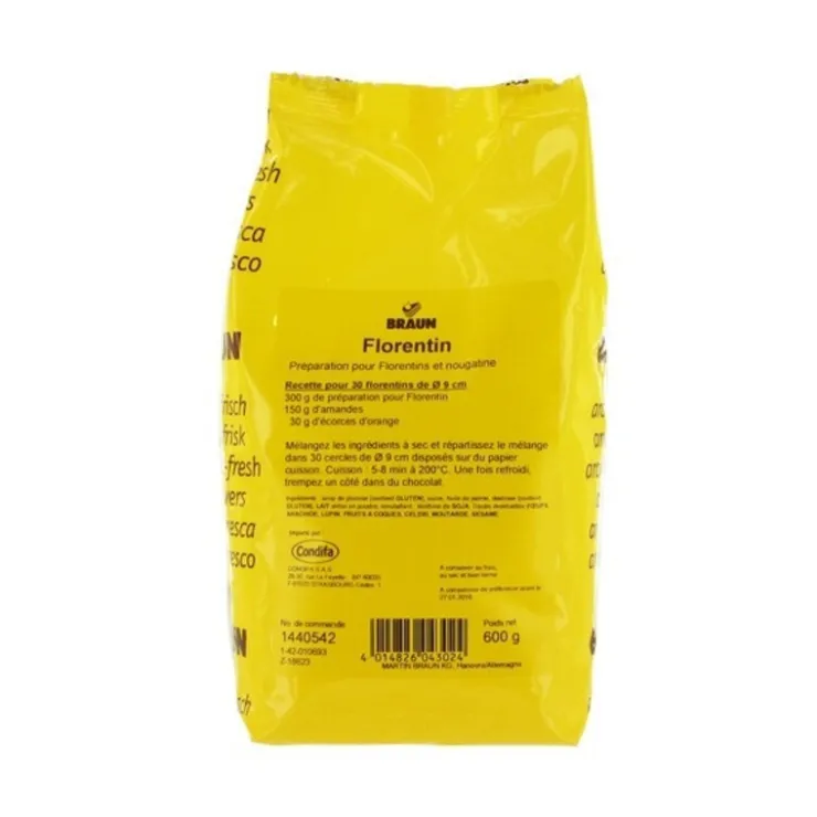 Préparation nougatine florentins 600 g-Cerf Dellier Outlet