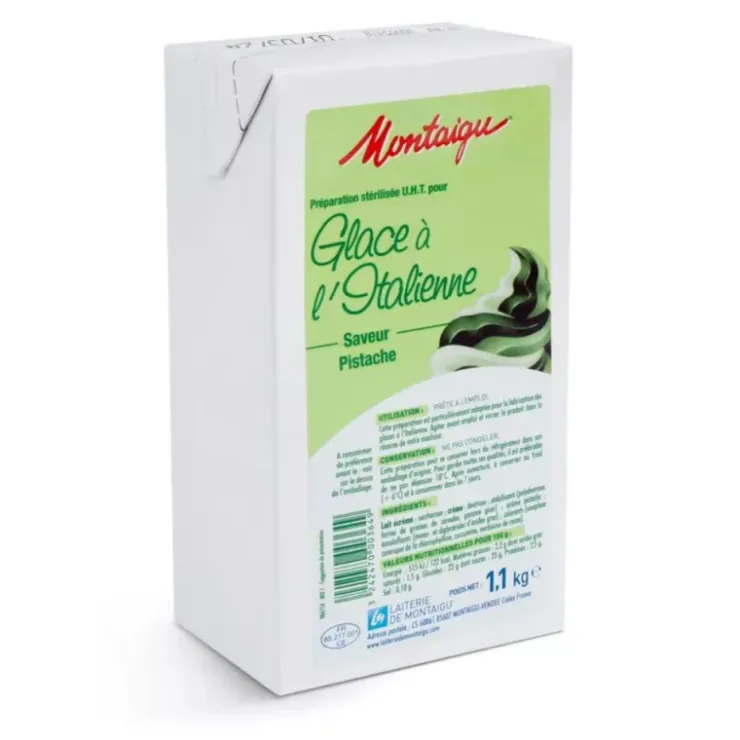 Préparation UHT pour glace à l'italienne - saveur pistache - 1,1 kg-Cerf Dellier Clearance