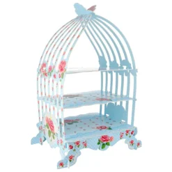 Présentoir cage à oiseaux bleu-Cerf Dellier Hot