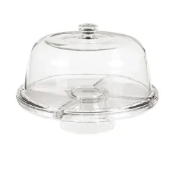 Présentoir cloche à gâteau sur pied 28 cm-Cerf Dellier Hot