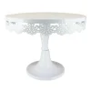 Présentoir gâteau blanc broderie Ø 23 cm-Cerf Dellier Hot