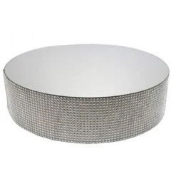 Présentoir gâteau effet miroir et contour en strass 30 cm-Cerf Dellier Hot