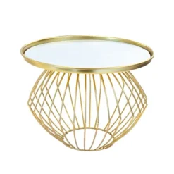 Présentoir gâteau miroir pied boule doré ø 26 cm-Cerf Dellier Best