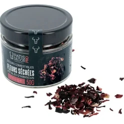 Pétales d'hibiscus rouges séchées 50 g-Cerf Dellier New