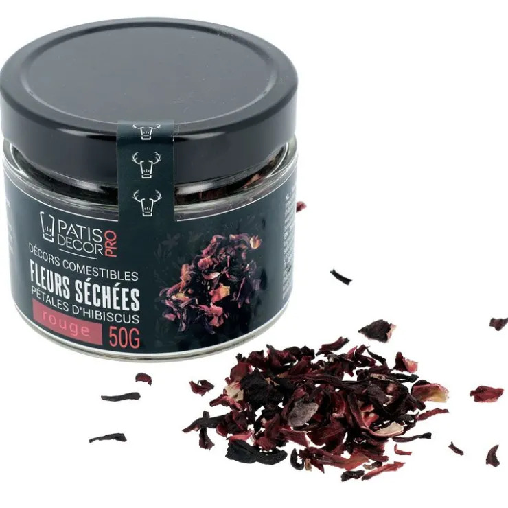 Pétales d'hibiscus rouges séchées 50 g-Cerf Dellier New