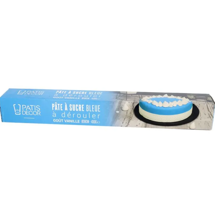 Pâte à sucre bleue étalée-Cerf Dellier Hot