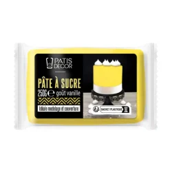 Pâte à sucre jaune 250 g-Cerf Dellier New