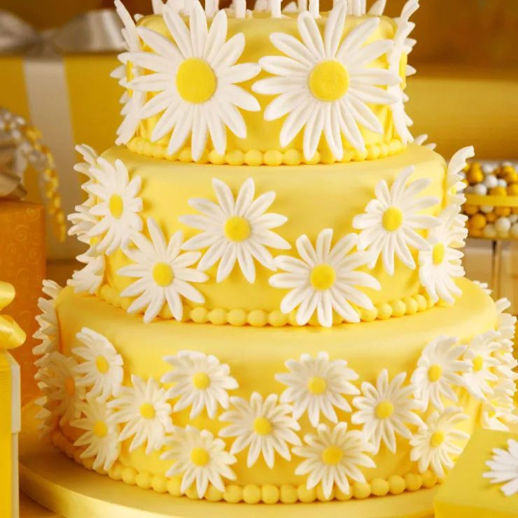 Pâte à sucre jaune étalée-Cerf Dellier Online