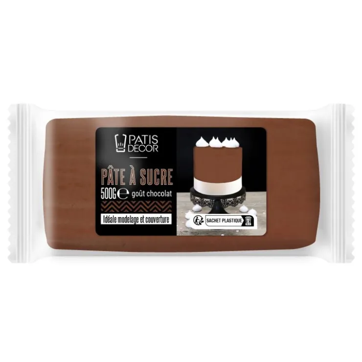 Pâte à sucre marron 500 g - DDM 11/24-Cerf Dellier Online