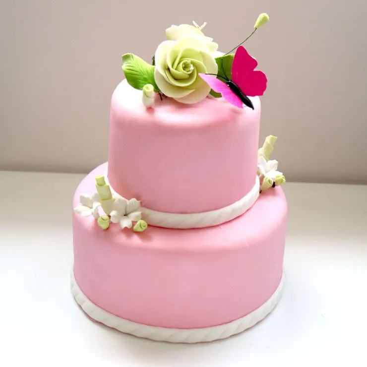 Pâte à sucre rose étalée-Cerf Dellier Hot