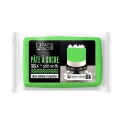 Pâte à sucre vert 100 g - DDM 11/24-Cerf Dellier
