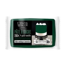 Pâte à sucre vert sapin 250 g-Cerf Dellier Sale