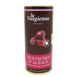 Quetsches dénoyautées au sirop léger 1 Kg-Cerf Dellier Clearance