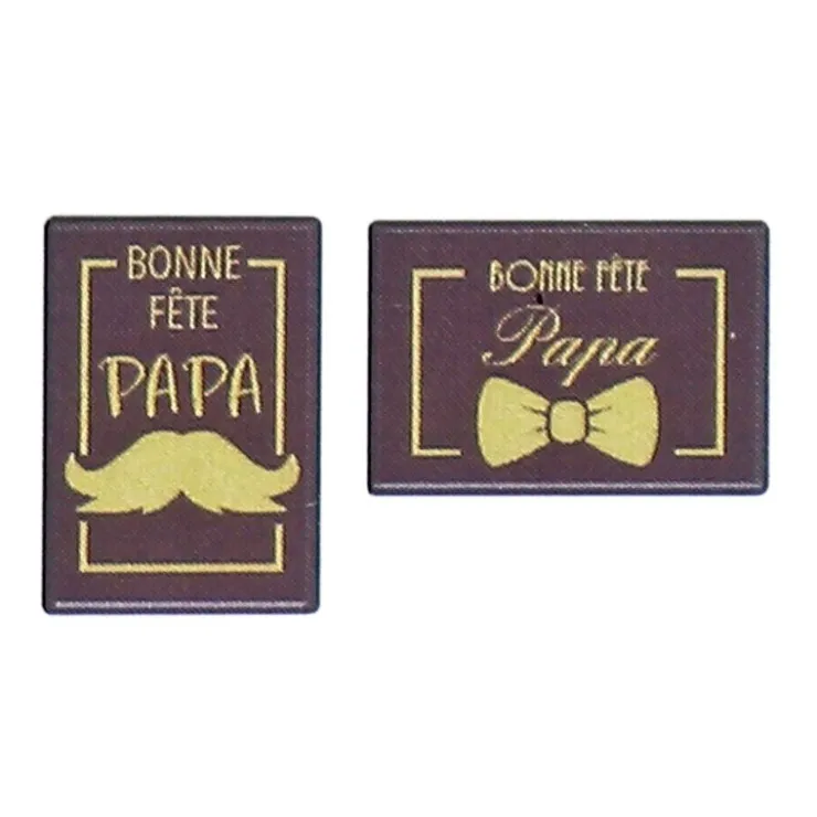 Rectangles chocolat Bonne Fête Papa (x 25) - DDM 10/24-Cerf Dellier Online