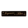 Rectangles chocolat noir Joyeuses Fêtes (x132)-Cerf Dellier