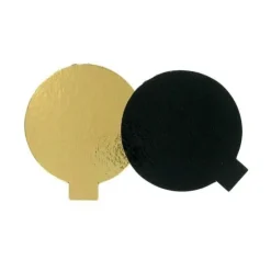 Rond carton Noir / Or individuel 8 cm (x 200)-Cerf Dellier Outlet