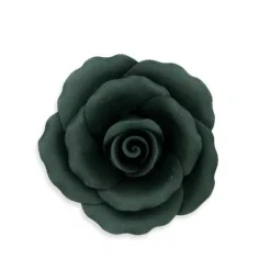 Rose noire en pastillage 9 cm-Cerf Dellier