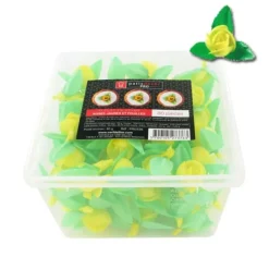 Roses jaunes et feuilles en azyme (x80)-Cerf Dellier Discount