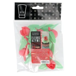 Roses rouges avec feuilles (x10)-Cerf Dellier Clearance