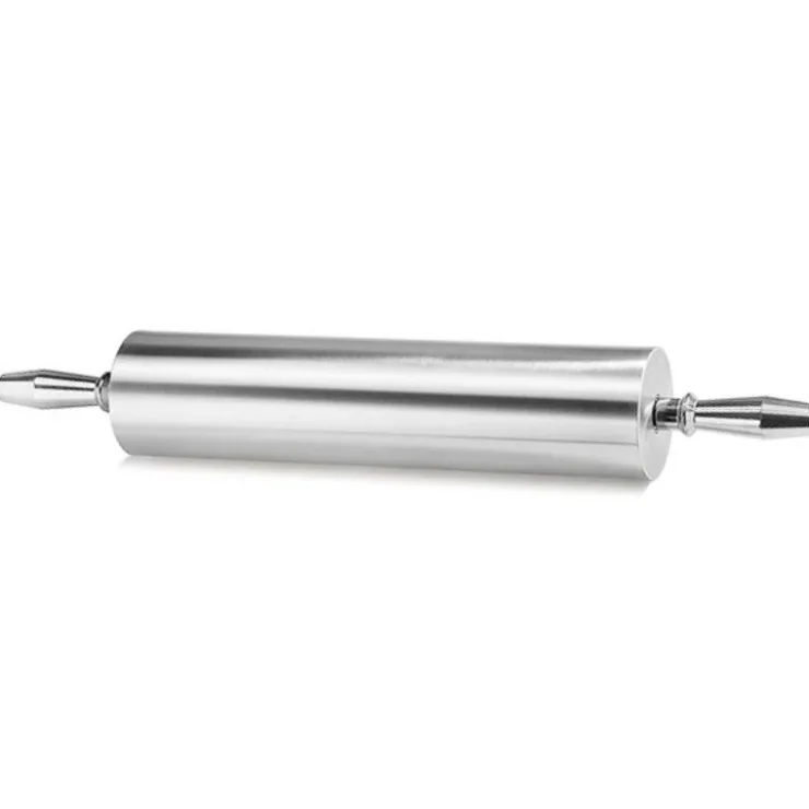 Rouleau à pâte aluminium avec poignées tournantes 38 cm diamêtre 9 cm-Cerf Dellier Clearance