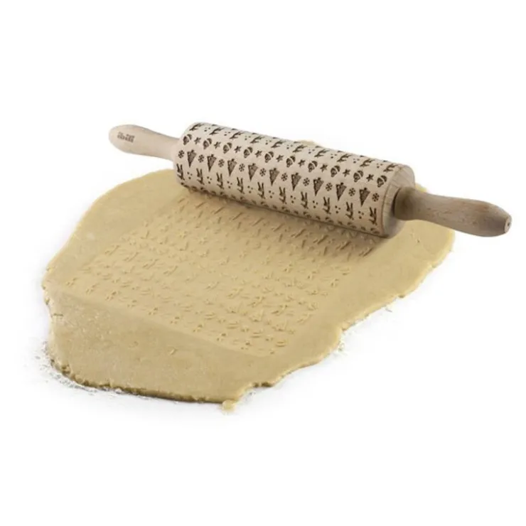 Rouleau empreintes en bois Noël-Cerf Dellier Best