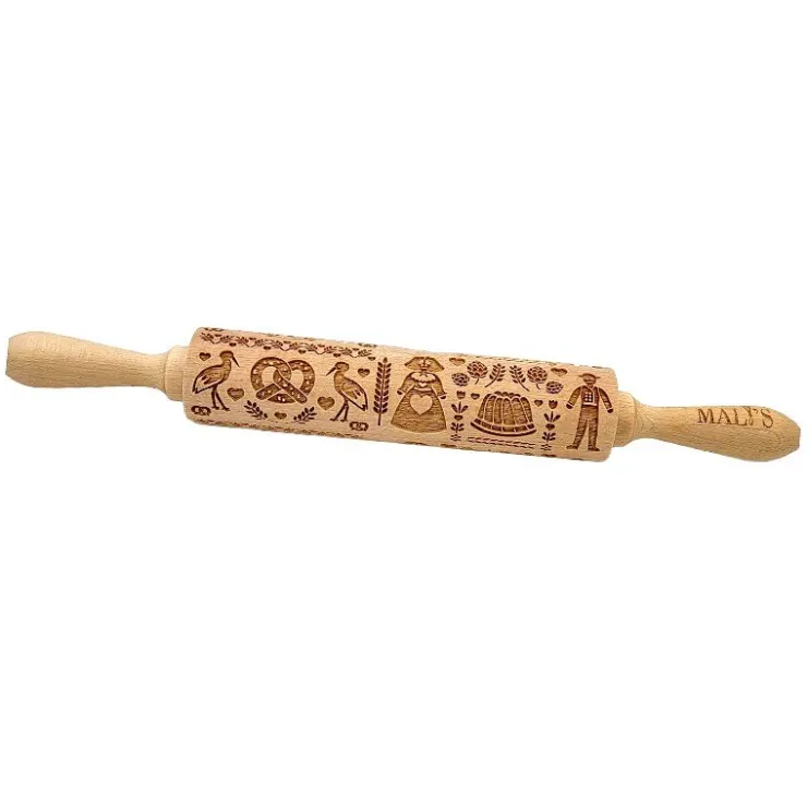 Rouleau en bois à empreintes Alsace-Cerf Dellier Hot