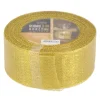 Ruban doré pailleté 38 mm (22 m)-Cerf Dellier Outlet