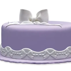 Ruban pâte à sucre noeuds blanc h 3 cm (2,5 m)-Cerf Dellier