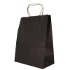 Sac en papier noir - 25x12x33 cm-Cerf Dellier