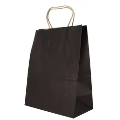 Sac en papier noir - 25x12x33 cm-Cerf Dellier