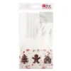 Sachets bonbons Pains d'épices + liens - 14 x 23 cm (x 10)-Cerf Dellier Sale