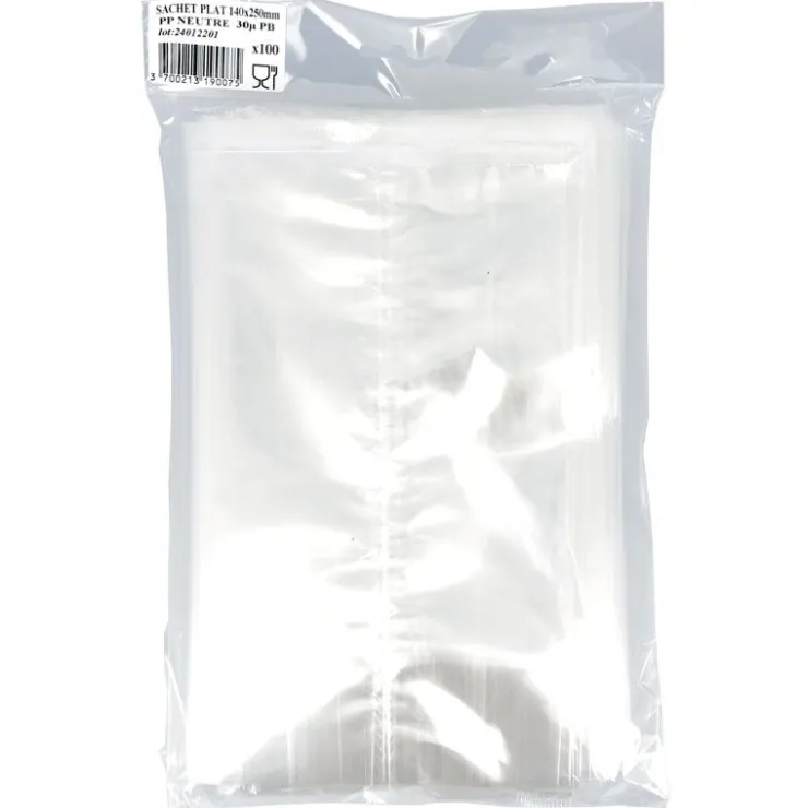 Sachets polypro neutres 14 x 25 cm (x 100)-Cerf Dellier Best