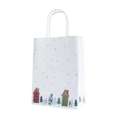 Sacs papier village de Noël (x25)-Cerf Dellier Online