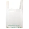 Sacs plastique bretelles blancs "Réutilisables" (x500)-Cerf Dellier Online