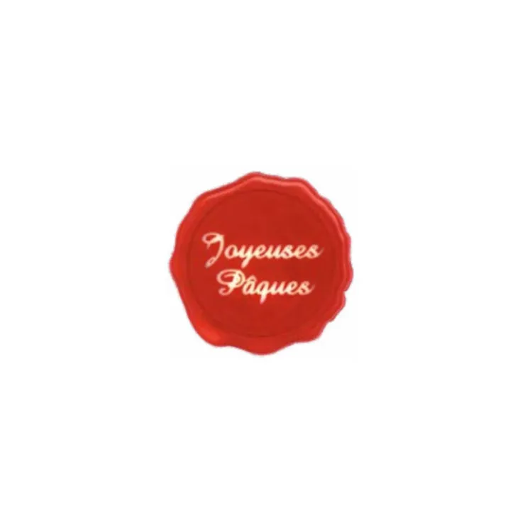 Sceaux Joyeuses Pâques chocolat blanc (x 70) - DDM 07/24-Cerf Dellier New
