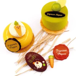 Sceaux Joyeuses Pâques chocolat blanc (x 70) - DDM 07/24-Cerf Dellier New