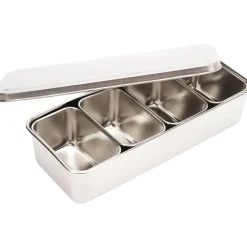 Set de 5 mini-plats japonais inox pour mise en place-Cerf Dellier Discount