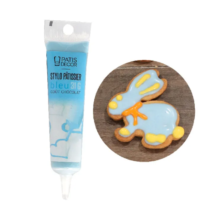 Stylo pâtissier bleu goût chocolat-Cerf Dellier Online