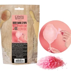 Sucre barbe à papa Cerise 400 g-Cerf Dellier Sale