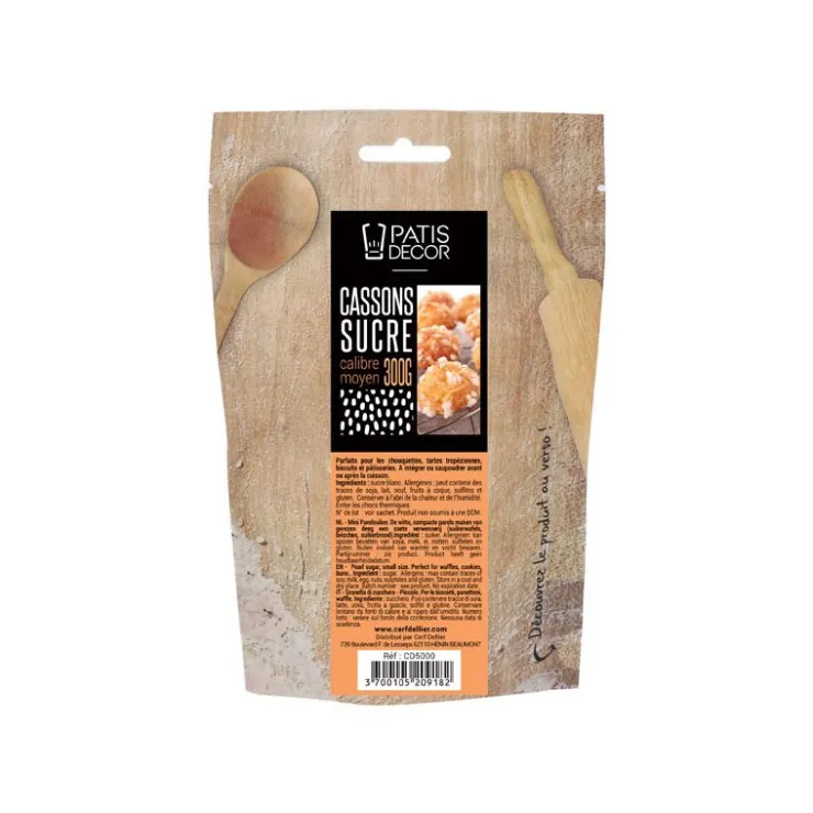 Sucre perlé chouquettes 300 g-Cerf Dellier Online