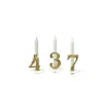 Support, Chiffre doré et Bougie (x 10)-Cerf Dellier Outlet