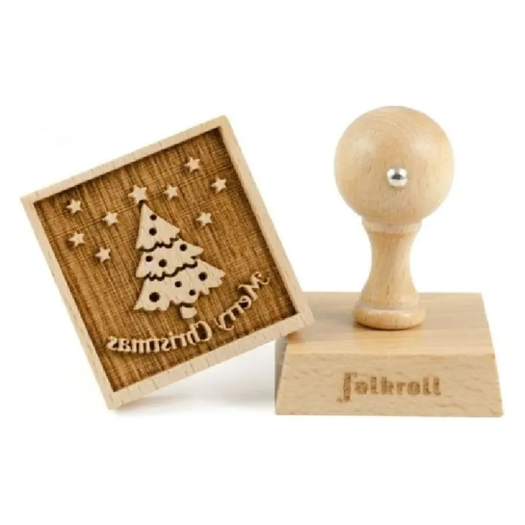 Tampon à biscuit bois Merry Christmas-Cerf Dellier Hot