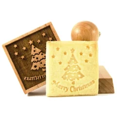 Tampon à biscuit bois Merry Christmas-Cerf Dellier Hot