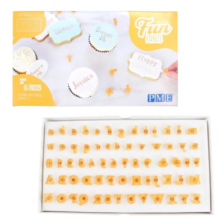 Tampons embosseurs alphabet Fun Fonts PME (x66)-Cerf Dellier Sale