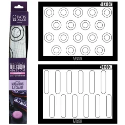 Tapis de cuisson silicone spécial macarons & éclairs 40 x 30 cm-Cerf Dellier Best