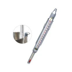 Thermomètre confiseur en verre avec gaine de protection +80 +200°C-Cerf Dellier Best